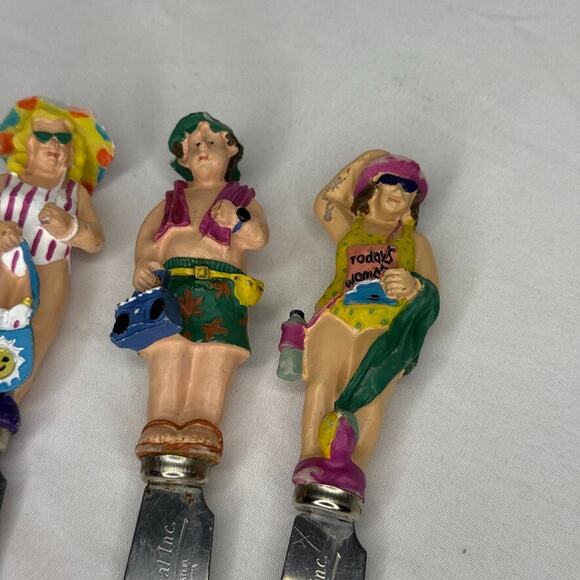 Cardinal Inc Beach Lady Cheese Spreaders Set of 4 Summer Picnic Charcuterie - Picture 3 of 5